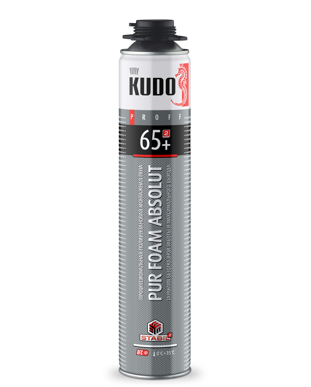 Пена полиуретановая монтажная "KUDO PROFF 65+" 1000мл (12)