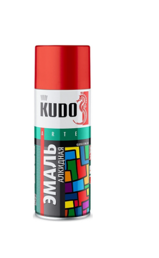 Эмаль универсальная вишневая "KUDO" KU-1004 (12) ССС